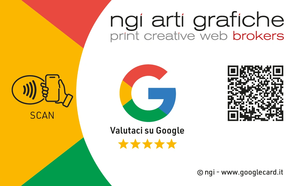 GCard Retro con QR Code e NFC